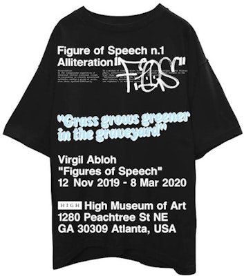 Virgil Abloh Canary Yellow x FOS Alliteration VAA AMO Towers T-Shirt Black Buy Virgil Abloh Canary Yellow x FOS Alliteration VAA AMO Towers T-Shirt Black