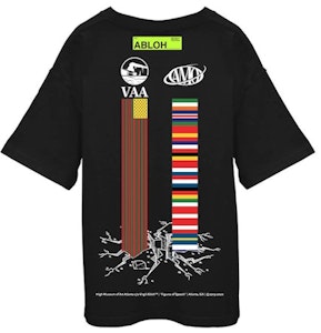 Virgil Abloh 蜜蜂场黄 x FOS 重叠 VAA AMO 峰楼黑色T恤 Order Virgil Abloh 蜜蜂场黄 x FOS 重叠 VAA AMO 峰楼黑色T恤