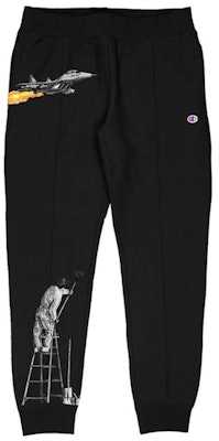 Virgil Abloh Canary Yellow x FOS Culture Wall Sweatpants Black Order Virgil Abloh Canary Yellow x FOS Culture Wall Sweatpants Black