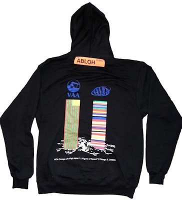 Virgil Abloh MCA Figures Of Speech Flags (Blue Text) Hoodie Black Order Virgil Abloh MCA Figures Of Speech Flags (Blue Text) Hoodie Black