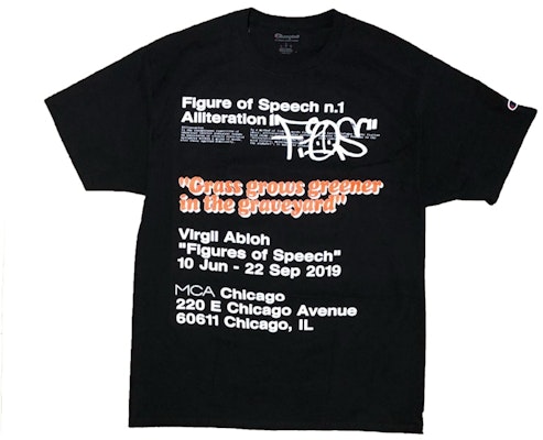 Virgil Abloh MCA Figures of Speech Grass Graveyard (White Text) Tee Black Buy Virgil Abloh MCA Figures of Speech Grass Graveyard (White Text) Tee Black