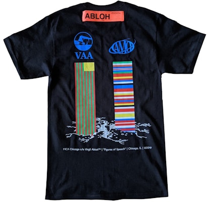 Virgil Abloh MCA Figures of Speech Grass Graveyard (Blue Text) Tee Black Order Virgil Abloh MCA Figures of Speech Grass Graveyard (Blue Text) Tee Black