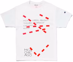 Virgil Abloh MCA Figures of Speech Lines Tee White Virgil Abloh MCA Figures of Speech Lines Tee White