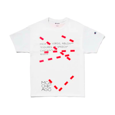 Virgil Abloh MCA Figures of Speech Lines Tee White