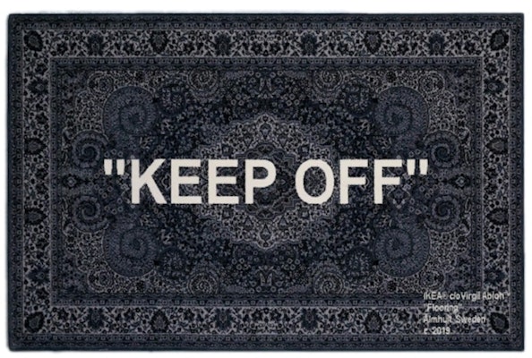 Virgil Abloh x IKEA "KEEP OFF" Rug 200x300 CM Grey/White Buy Virgil Abloh x IKEA "KEEP OFF" Rug 200x300 CM Grey/White