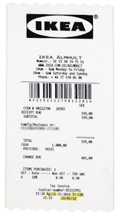 Permaidani Virgil Abloh x IKEA MARKERAD "RECEIPT" 201x89 CM Putih/Hitam Buy Permaidani Virgil Abloh x IKEA MARKERAD "RECEIPT" 201x89 CM Putih/Hitam