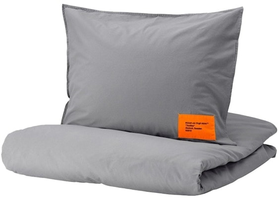 Virgil Abloh x IKEA MARKERAD EU Duvet Cover and 1 Pillowcase (150x200cm or 59x79in) Gray Buy Virgil Abloh x IKEA MARKERAD EU Duvet Cover and 1 Pillowcase (150x200cm or 59x79in) Gray