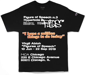 Virgil Abloh x MCA FOS Million Things Baju-T Hitam Buy Virgil Abloh x MCA FOS Million Things Baju-T Hitam