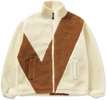 Vision Street Wear "Big V" Colorblock Zip Retro College Jacket Khaki Unisex V223NN900511 Vision Street Wear "Big V" Colorblock Zip Retro College Jacket Khaki Unisex V223NN900511