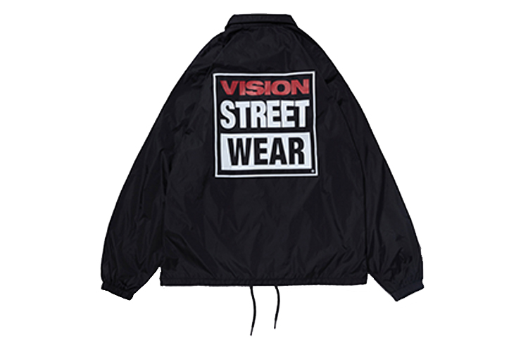 Vision Street Wear Classic Box Logo Coach Jacket Unisex Black V000NN000502