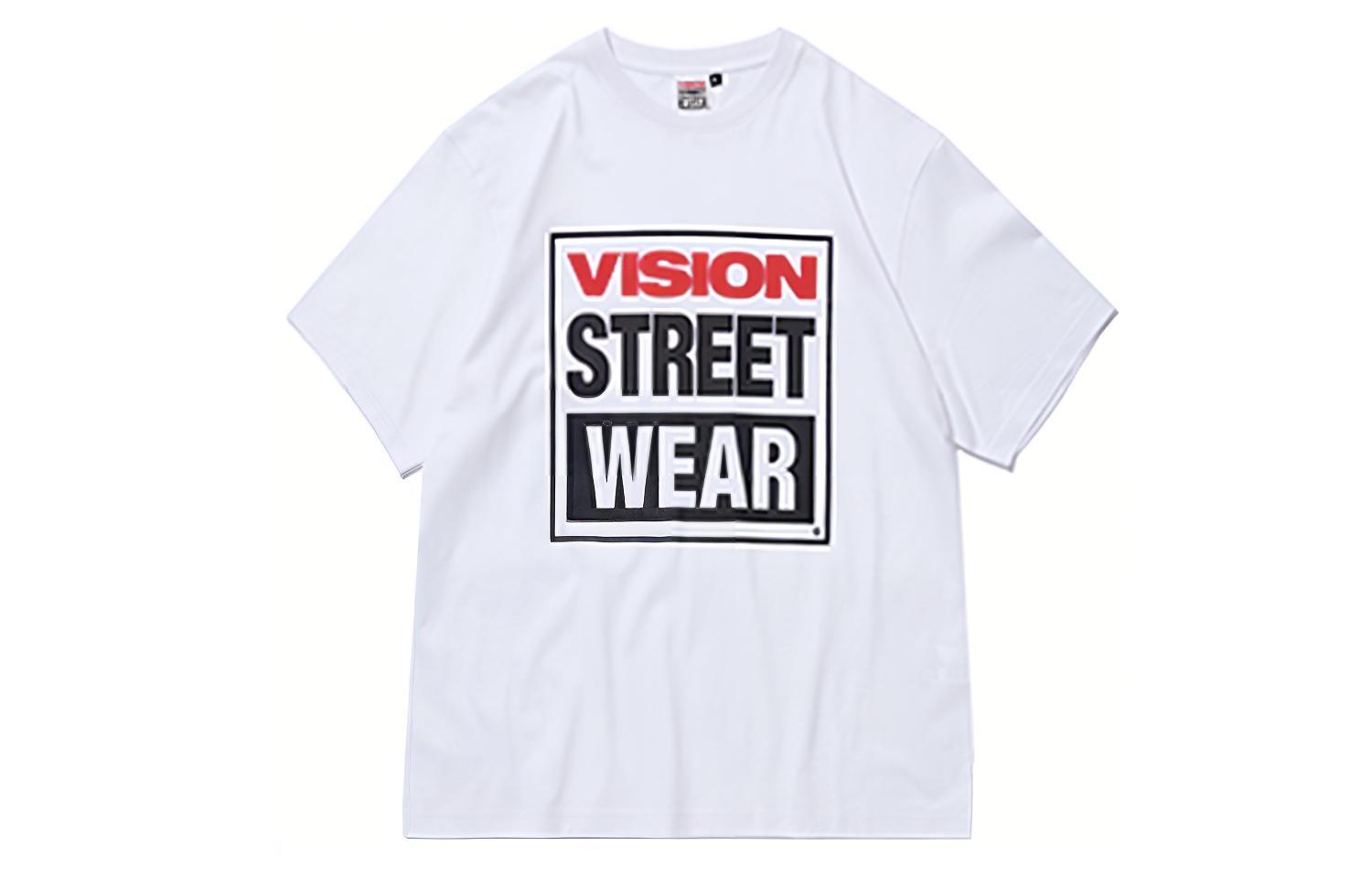 Vision Street Wear Classic Box Logo White Tee - Unisex Streetwear T-Shirt. V000NC000101