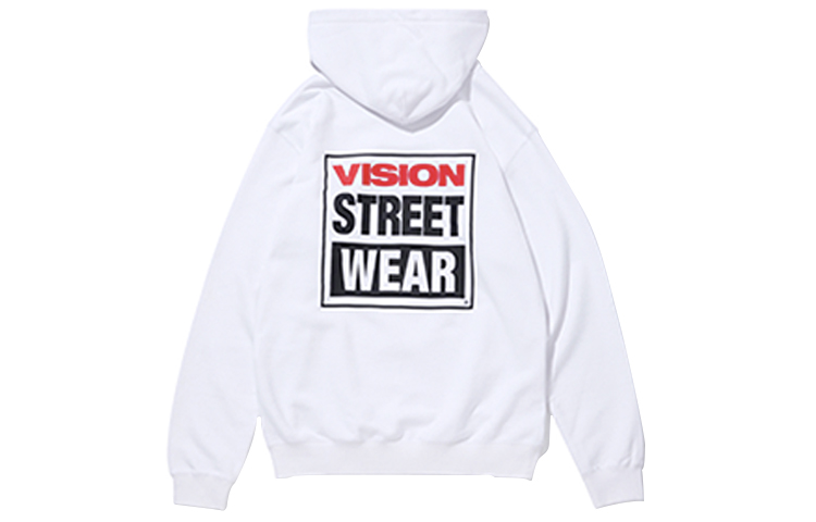 Vision Street Wear Classic Hoodie Unisex White Streetwear Style V000NB000401