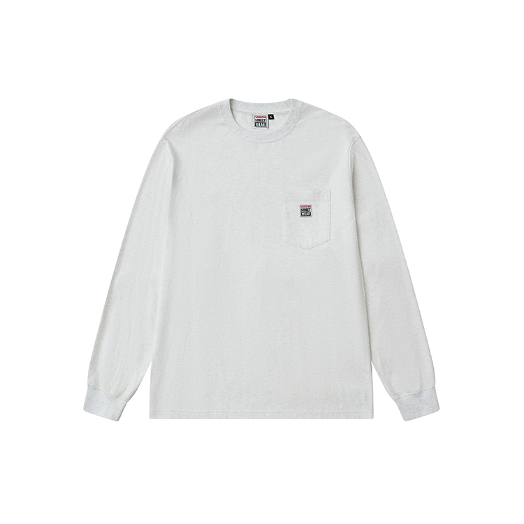 Vision Street Wear Classic Logo Graphic Streetwear Loose Long Sleeve Pocket Tee Unisex V243NC5020