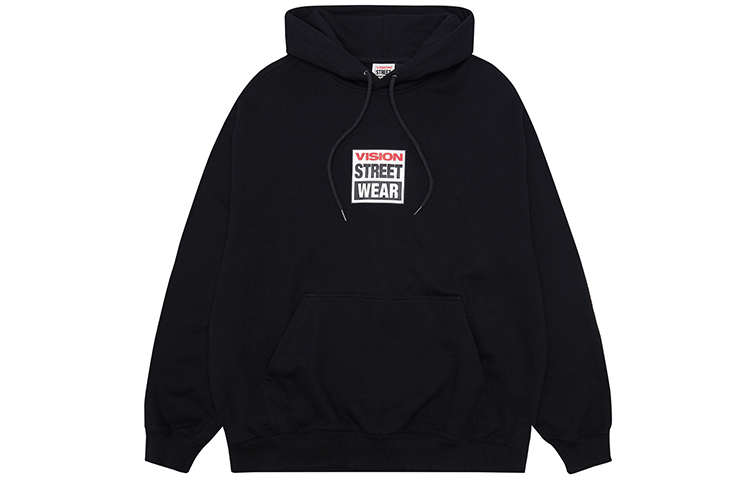 Vision Street Wear Classic Logo Loose Fit Hoodie Unisex - Black V223NB903002