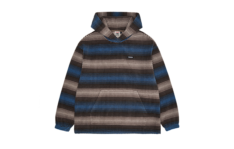 Vision Street Wear Classic Retro Fleece Striped Pullover Unisex Coffee Color Sweater V234NB501808