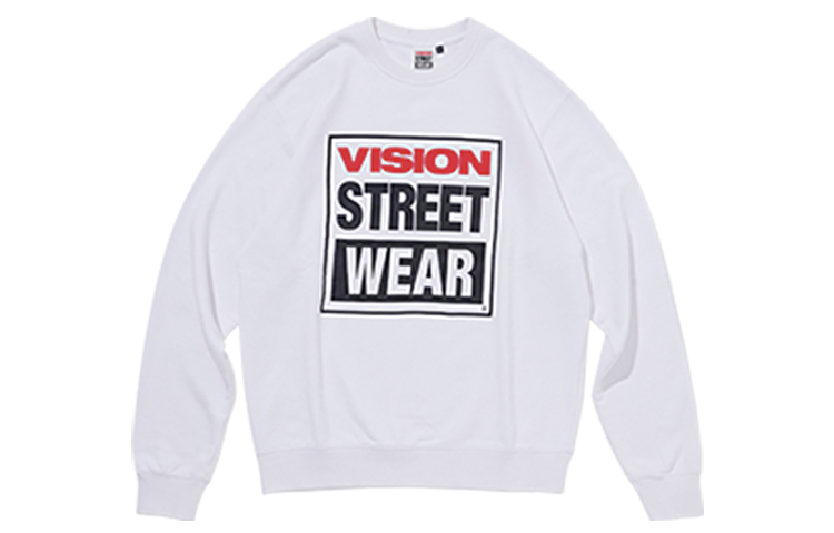 Vision Street Wear Classic Unisex Crewneck Sweatshirt White V000NB000301