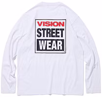 Vision Street Wear Classic Unisex White Long-Sleeve Crewneck Streetwear Tee V000NC000201 Vision Street Wear Classic Unisex White Long-Sleeve Crewneck Streetwear Tee V000NC000201