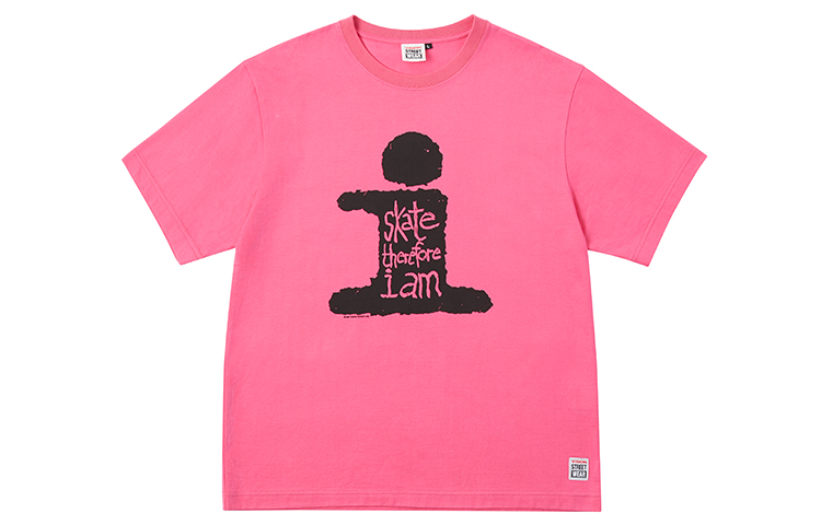 Vision Street Wear Dopamine Street Style Pink Graphic Unisex Short Sleeve T-Shirt. V213NC600118