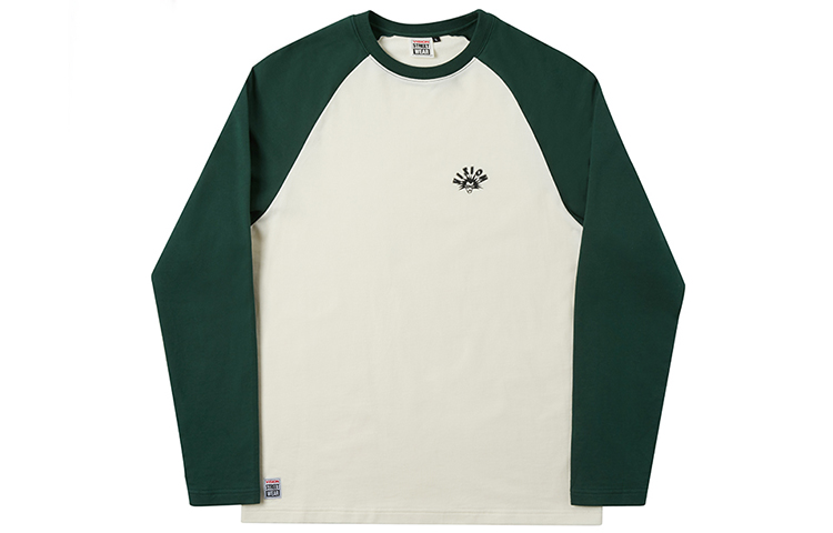 Vision Street Wear FW21 Colorblock Print Crewneck Long Sleeve T-Shirt Green Unisex V214NC600464