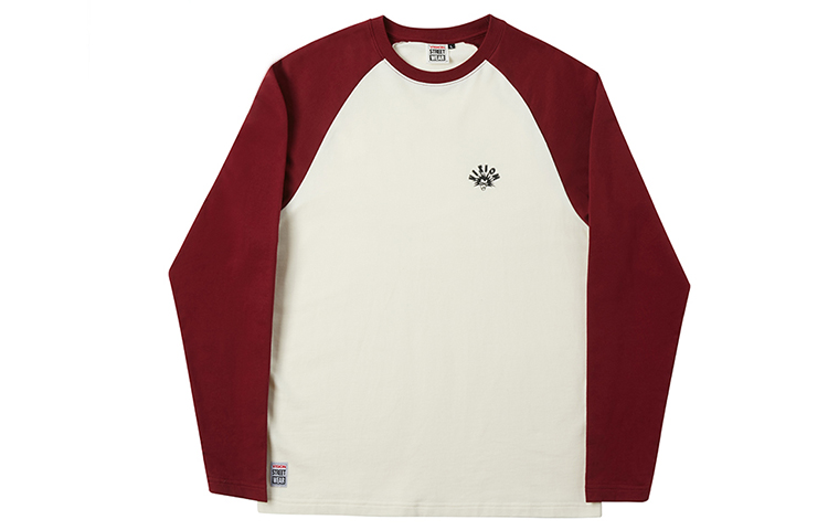 Vision Street Wear FW21 Colorblock Raglan Long Sleeve Tee Maroon Unisex V214NC600430