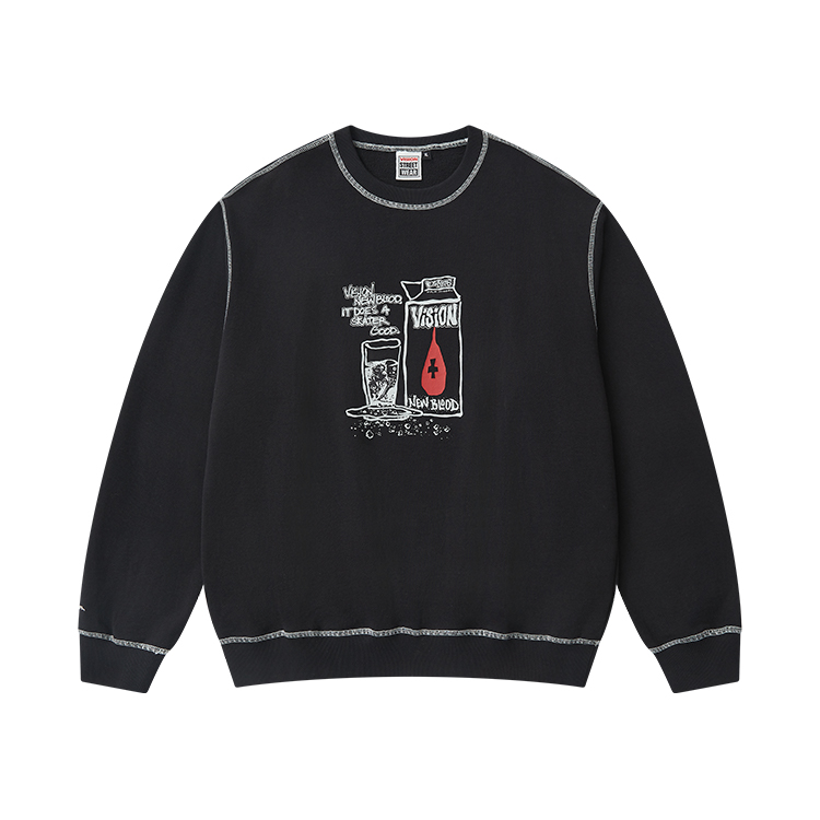 Vision Street Wear Graffiti Logo Crewneck Sweatshirt Unisex Retro Design V243NB9013