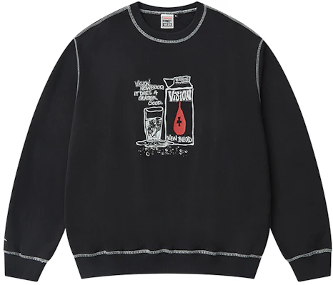 Vision Street Wear 塗鴉Logo復古設計中性圓領衫 V243NB9013 Buy Vision Street Wear 塗鴉Logo復古設計中性圓領衫 V243NB9013