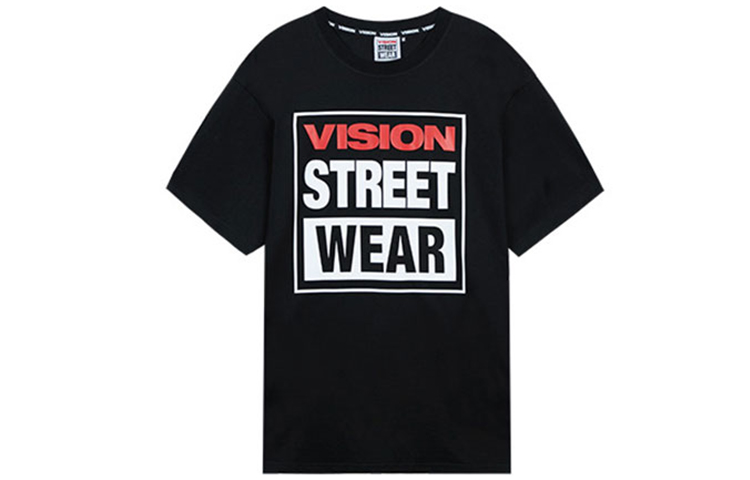 Vision Street Wear Printed Street Style Letter Short Sleeve T-Shirt Unisex V191NC101802
