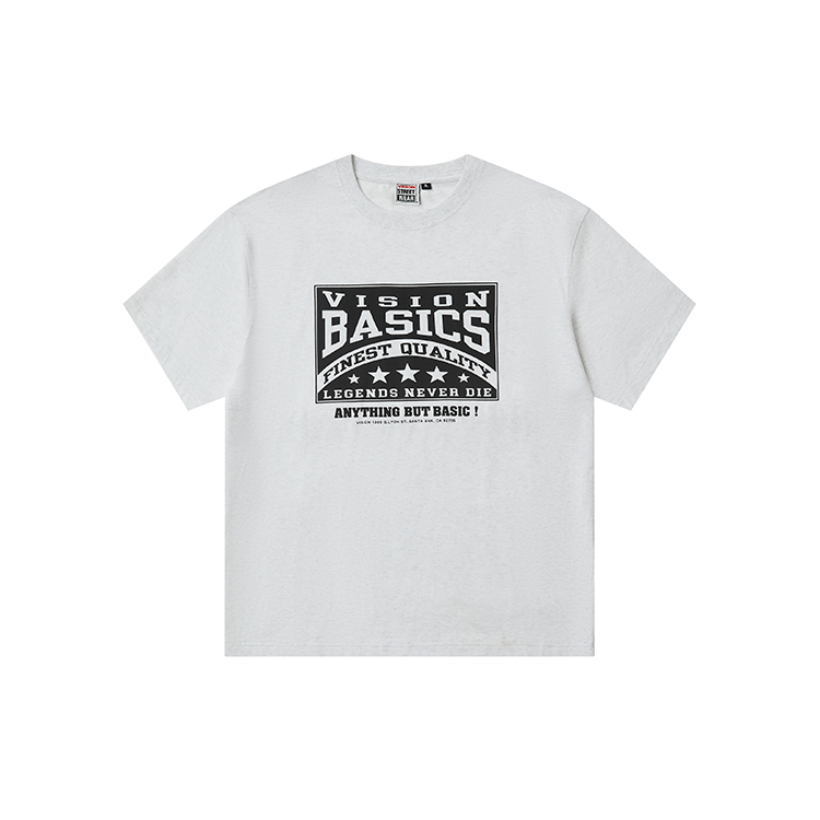 Vision Street Wear Retro Letter Print Moisture-Wicking Unisex Loose Fit T-Shirt V243NC5021