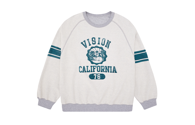 Vision Street Wear Retro Logo Reversible Crewneck Knit Sweatshirt Unisex V241NB5007