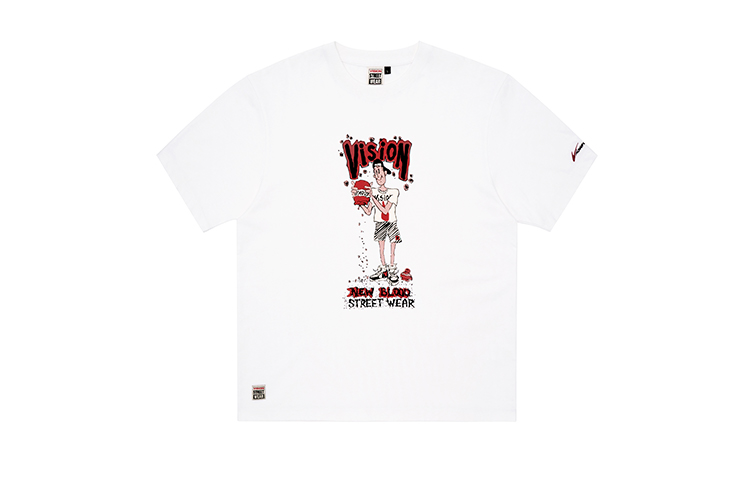 Vision Street Wear Retro Skateboard Logo Loose Fit Heavyweight Tee Unisex V231NC9019