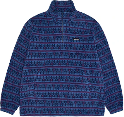 Vision Street Wear Retro Striped Fleece Half-Zip Pullover Unisex V234NB5017 Buy Vision Street Wear Retro Striped Fleece Half-Zip Pullover Unisex V234NB5017