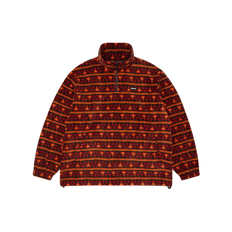 Vision Street Wear Retro Striped Pullover Sweatshirt Unisex V243NB9001