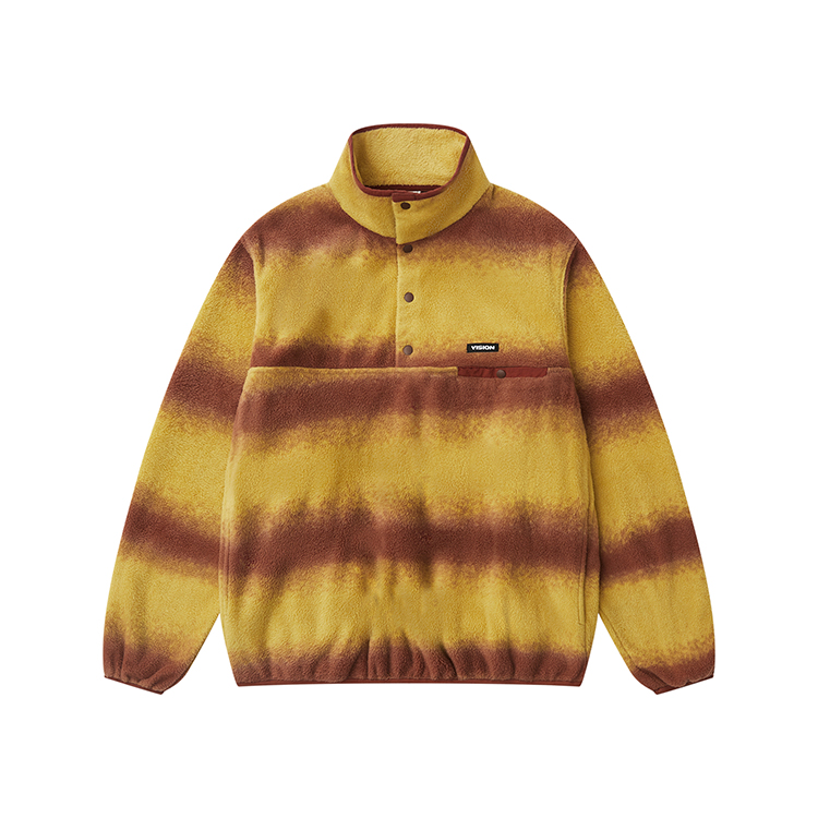 Vision Street Wear Retro Tie-Dye Gradient Stripe Long Sleeve Pullover Unisex Sweater V244NB5019
