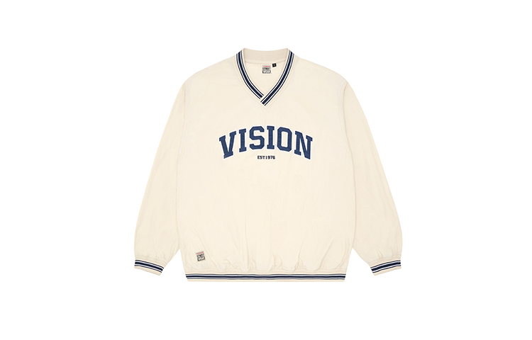 Vision Street Wear SS23 Retro Nylon Pullover Sweatshirt - Unisex Letter Print. V231NB9022