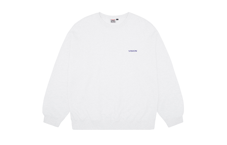 Vision Street Wear SS24 Oversized Logo Print Pullover Sweatshirt Unisex. V241NB5012