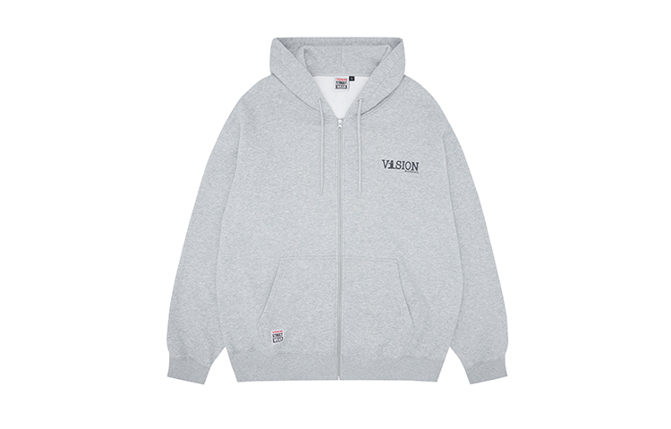 Vision Street Wear SS24 Oversized Zip-Up Hoodie Jacket Unisex Street Style. V241NB9001
