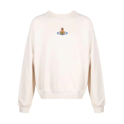 Vivienne Westwood Beige Logo Graphic Crewneck Pullover Sweatshirt 3I010004-J0006-P402