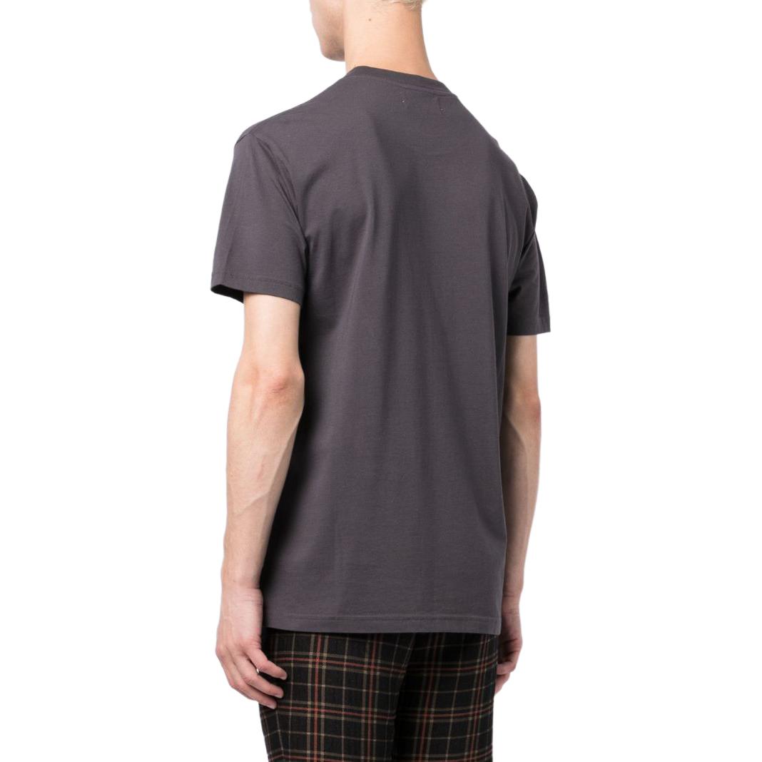 Shop ヴィヴィアンウエストウッド グラフィックプリント クルーネックルーズフィットTシャツ グレー 3G010014J001MGOP402