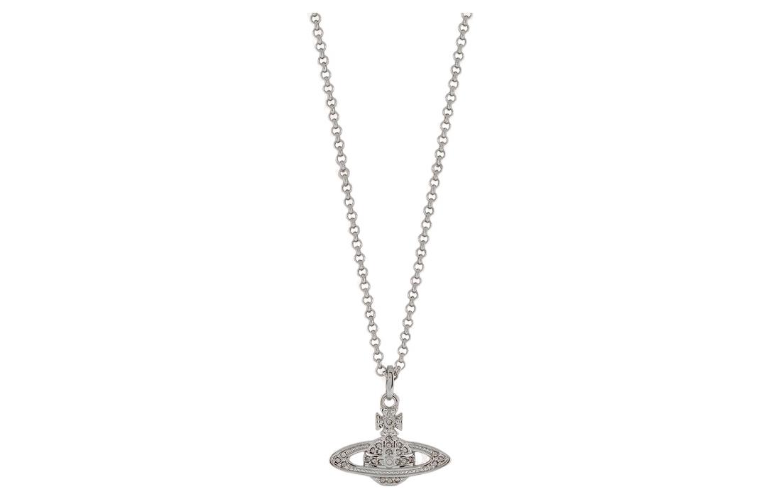 Vivienne Westwood  Mini Bas Relief Orb Pendant Saturn Design Necklace Silver. 6302010402P116P116