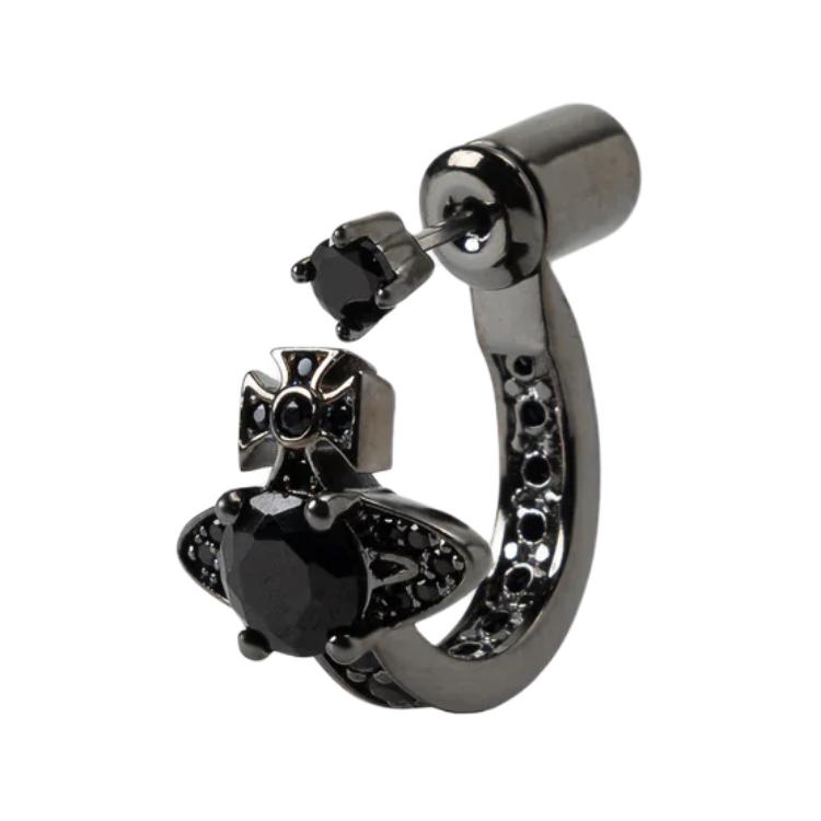 Vivienne Westwood  Single ORB Earring Black 2250952175-013