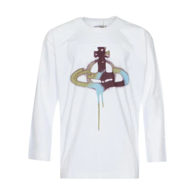 Vivienne Westwood White Geometric Pattern Crewneck Sweatshirt 3G01001D-J001M-A401