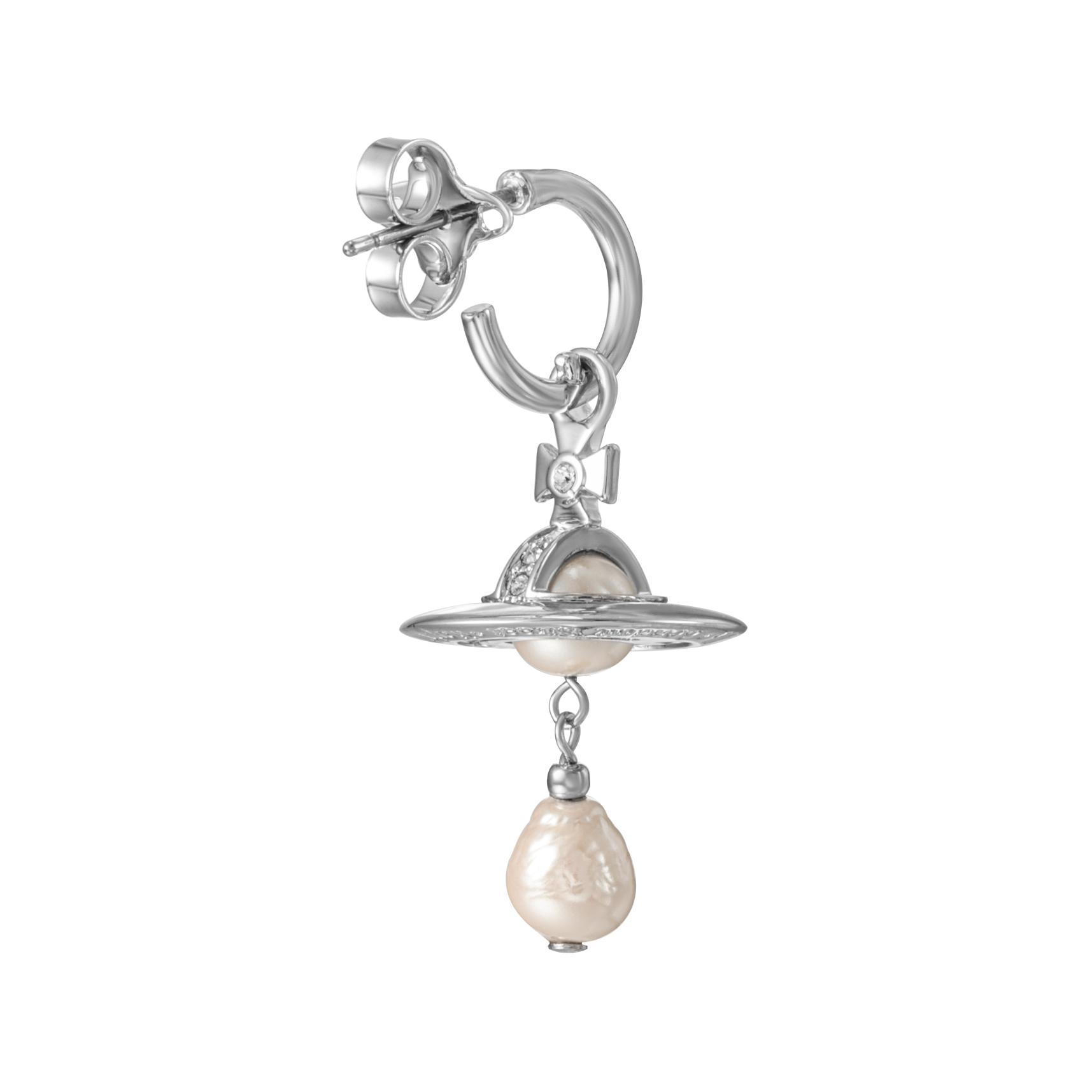 Vivienne Westwood Aleksa Saturn Pearl Earrings Brass Unisex Couple Design. 6203007202P226P226 圖 4
