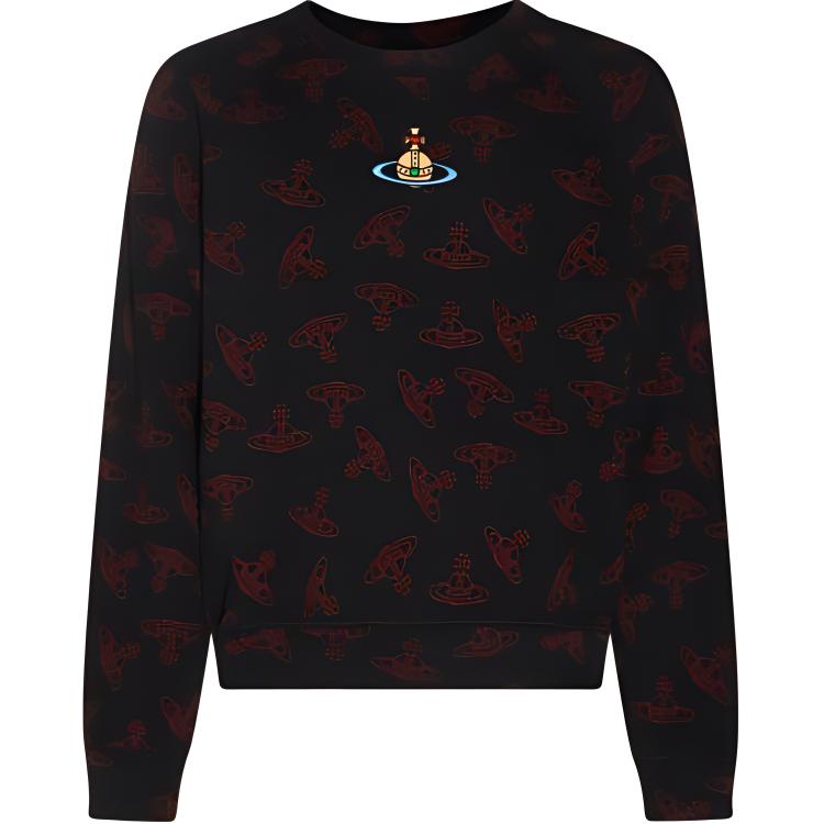 Vivienne Westwood All-Over Logo Crewneck Sweatshirt Red 3I010004J0079-N303