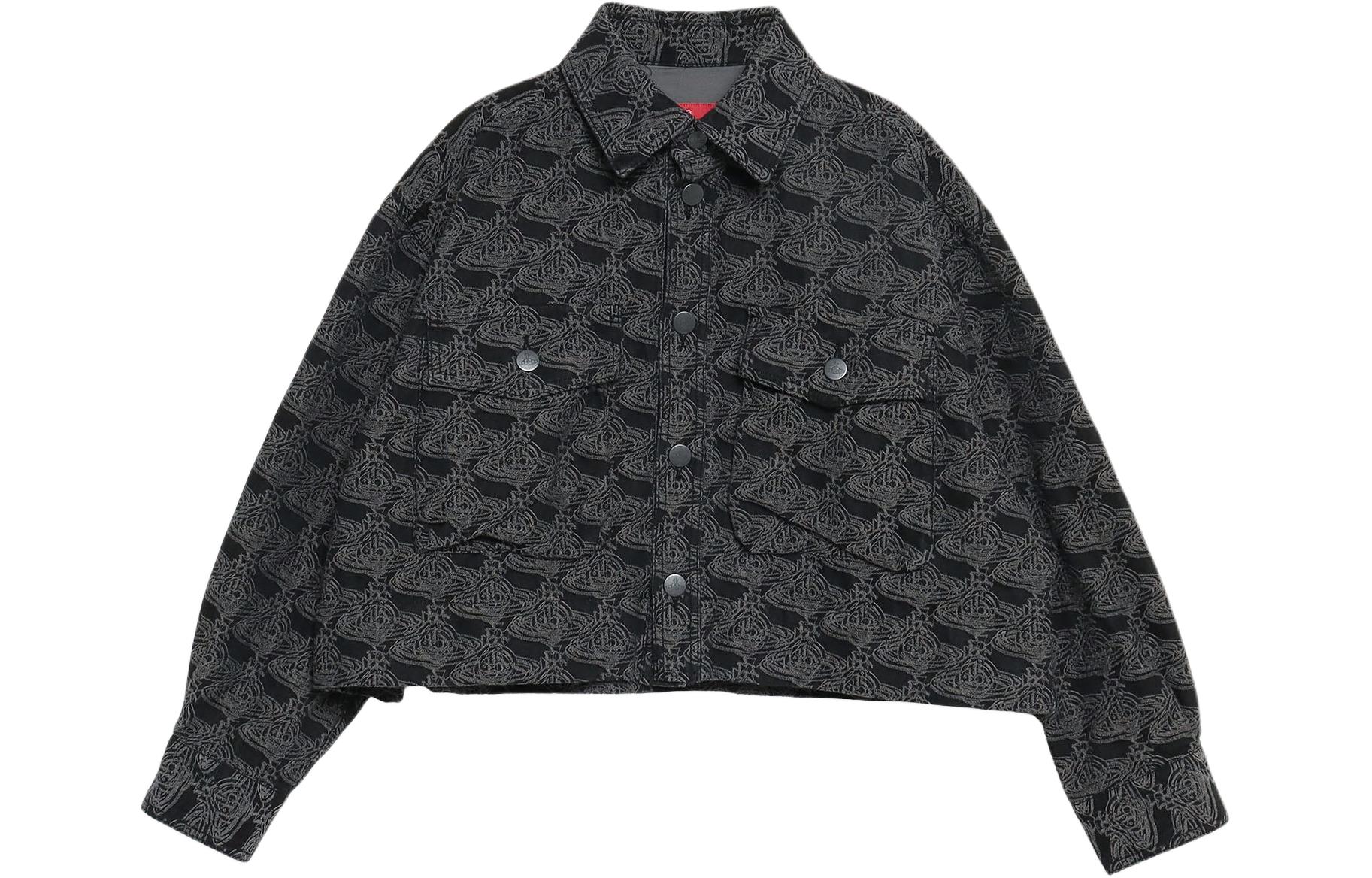 Vivienne Westwood All-Over Print Single-Breasted Jacket Black 505871895-0FC