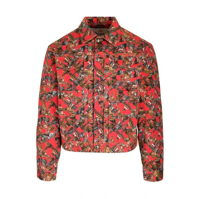 Vivienne Westwood All-Over Print Single-Breasted Jacket Red 2801000A-W00SD-O326
