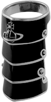 Lookbook Vivienne Westwood Artemis Cincin Logo Saturn Kuningan Unisex Pasangan Hitam. 6404016O-02P166-IM