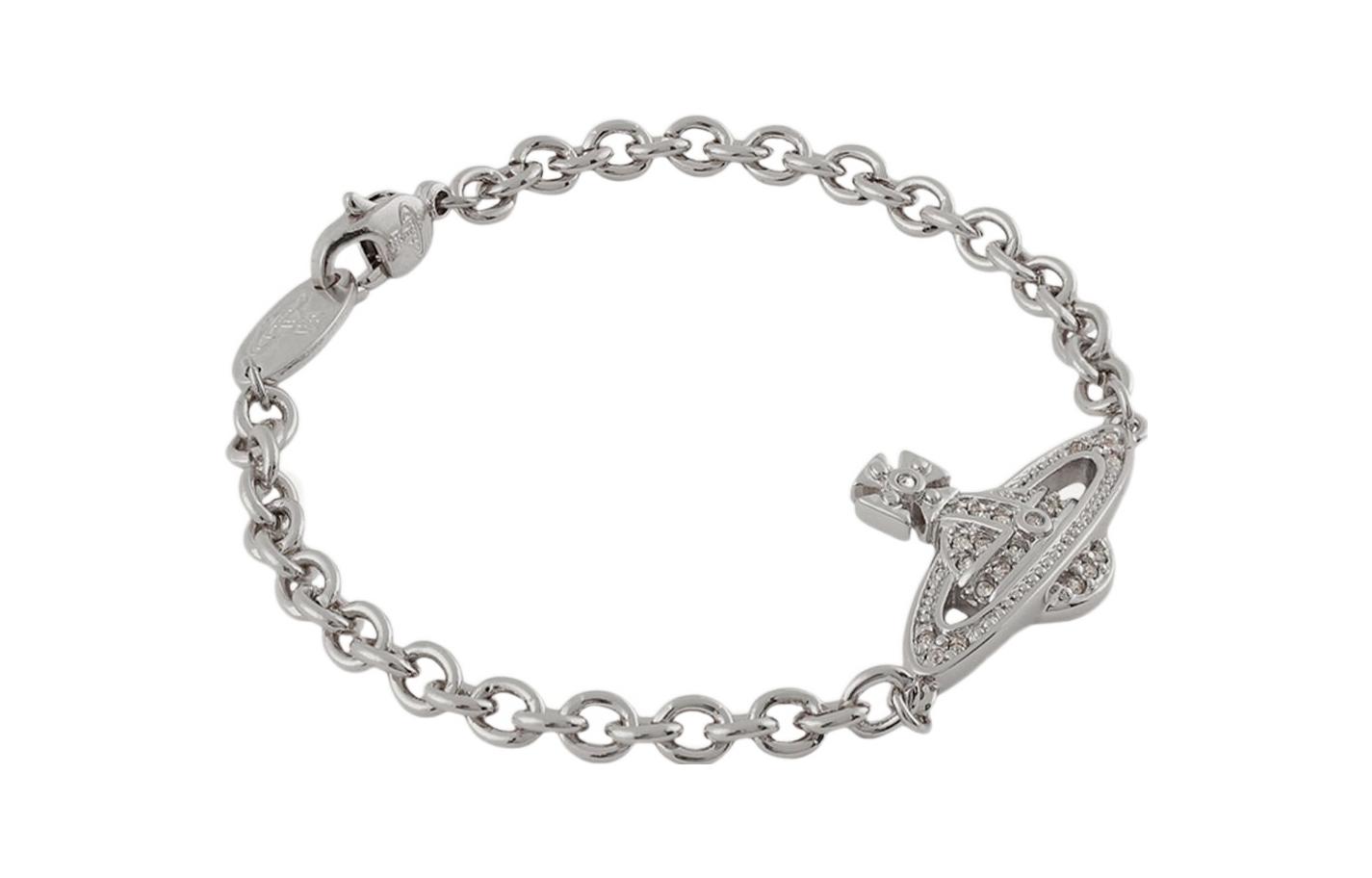 Lookbook 薇薇安·魏斯伍德Bas Relief鍊條手鏈黃銅銀色款式 6102019602P116P116