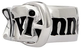 Lookbook Vivienne Westwood Ring Sabuk Huruf Cetak Kuningan Unisex Desain Pasangan Perak. 6404009601P107P107