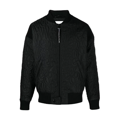 Vivienne Westwood Black Embossed Zip-Up Jacket Long Sleeve 33040009W00PS