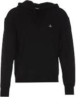Vivienne Westwood Black Hoodie with Embroidered Pattern Design 3803002NY0006N403 Vivienne Westwood Black Hoodie with Embroidered Pattern Design 3803002NY0006N403